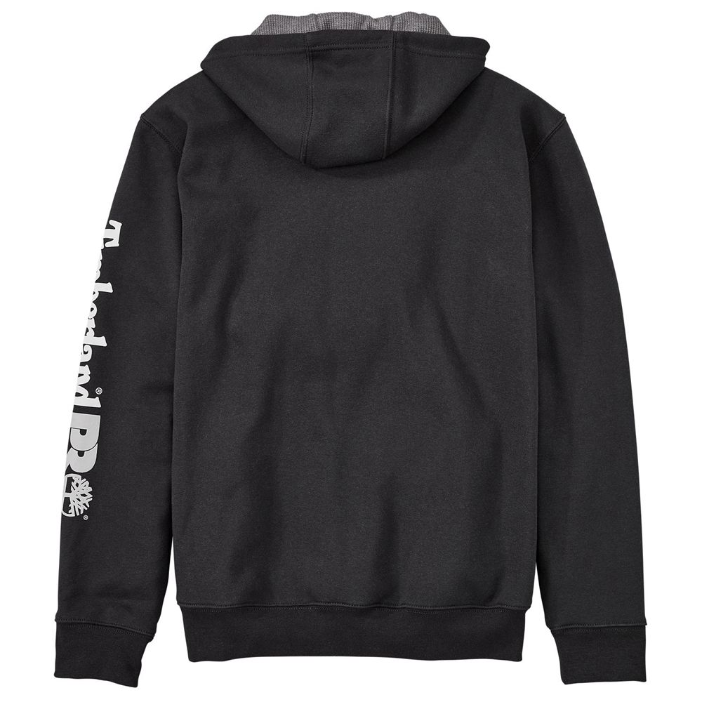 Timberland Mens Sweatshirts PRO® Hood Honcho Full-Zip Hoodie - Black - India QH7903418